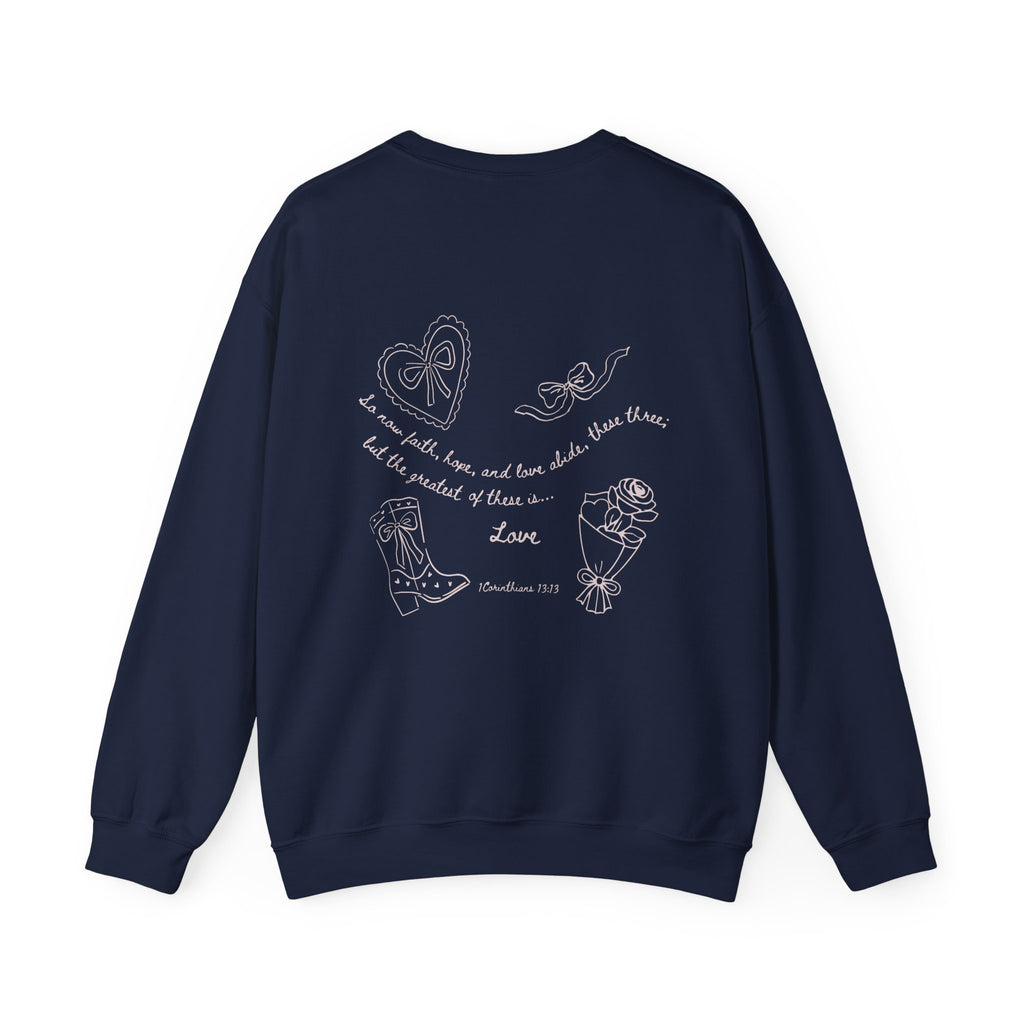 1 Corinthians 13:13 Valentines Crewneck