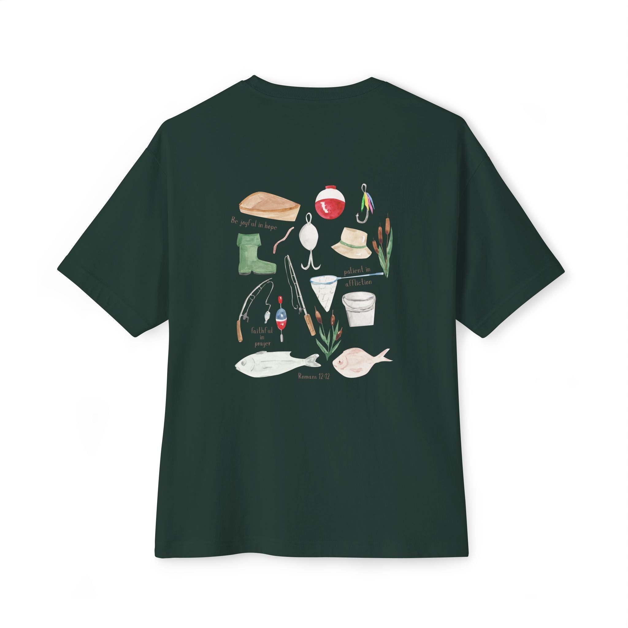 Patience & Fishing Oversized Tee