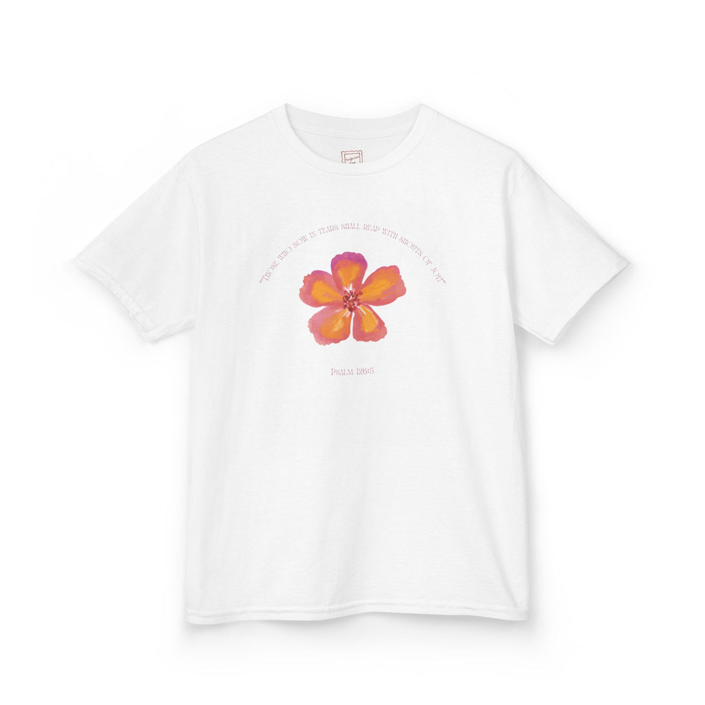 Psalm 126:5 Flower Baby Tee