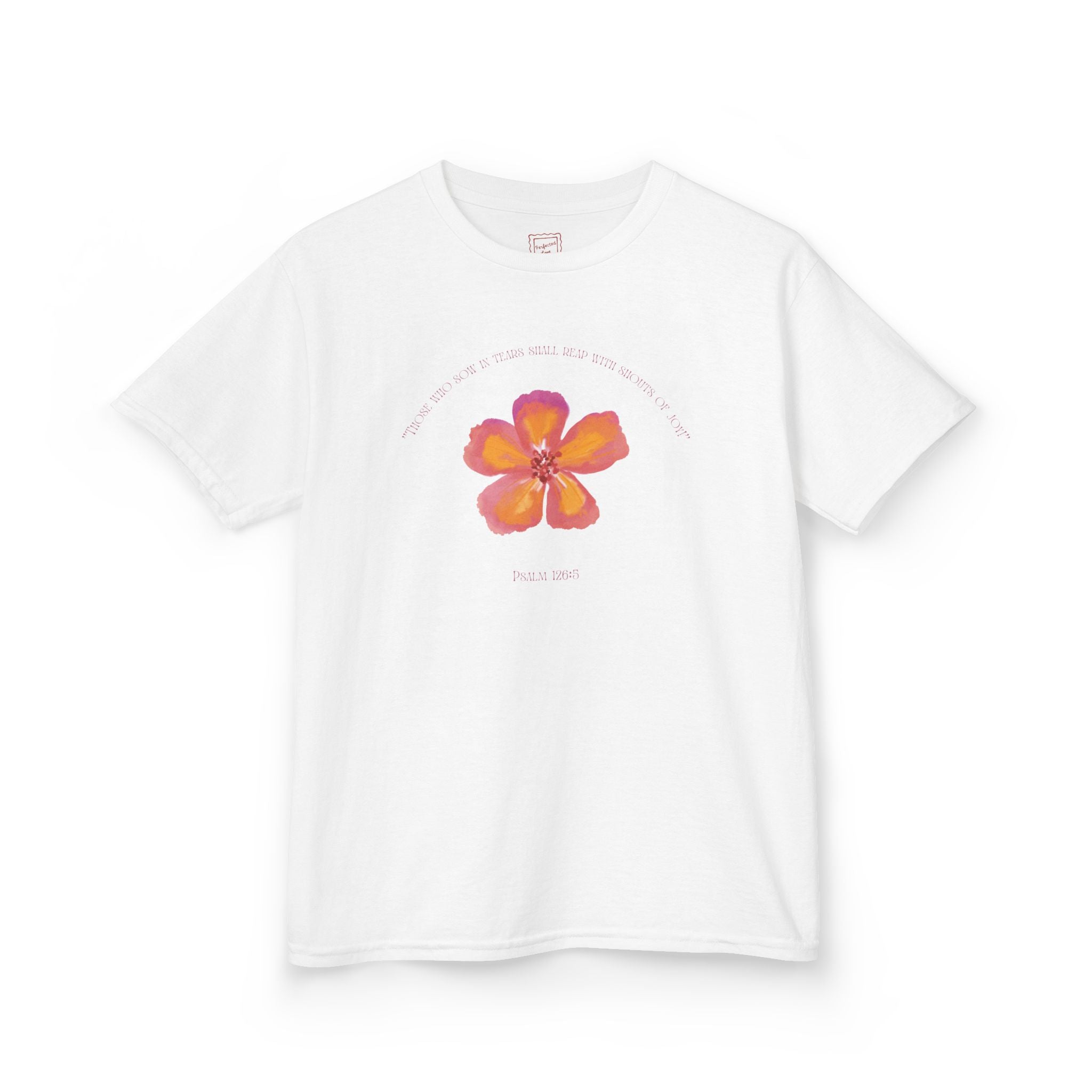 Psalm 126:5 Flower Baby Tee