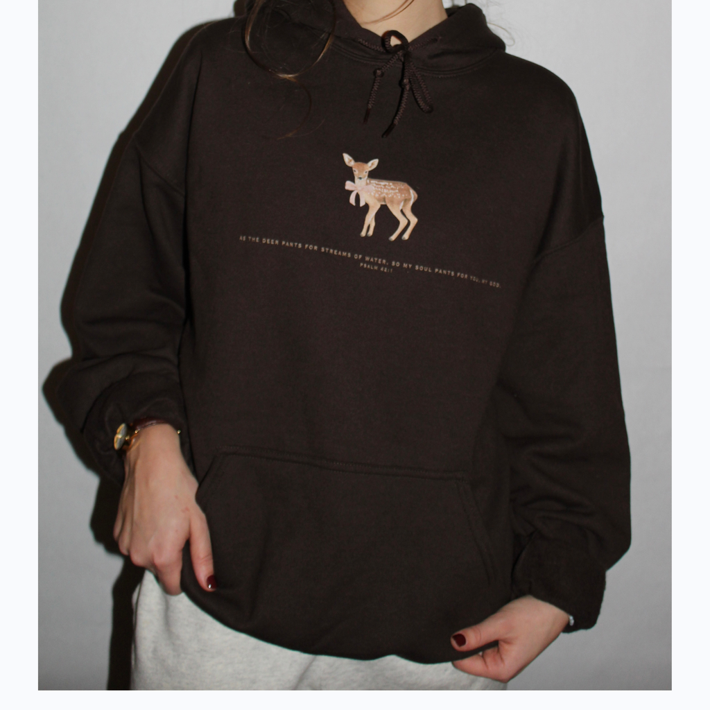 Psalm 42:1 Fawn Hoodie