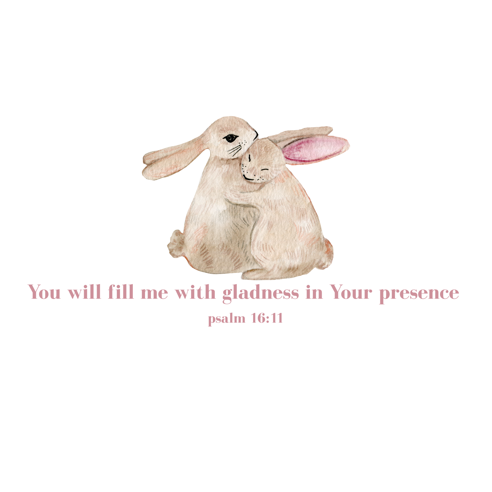 Psalm 16:11 Bunnies Baby Tee