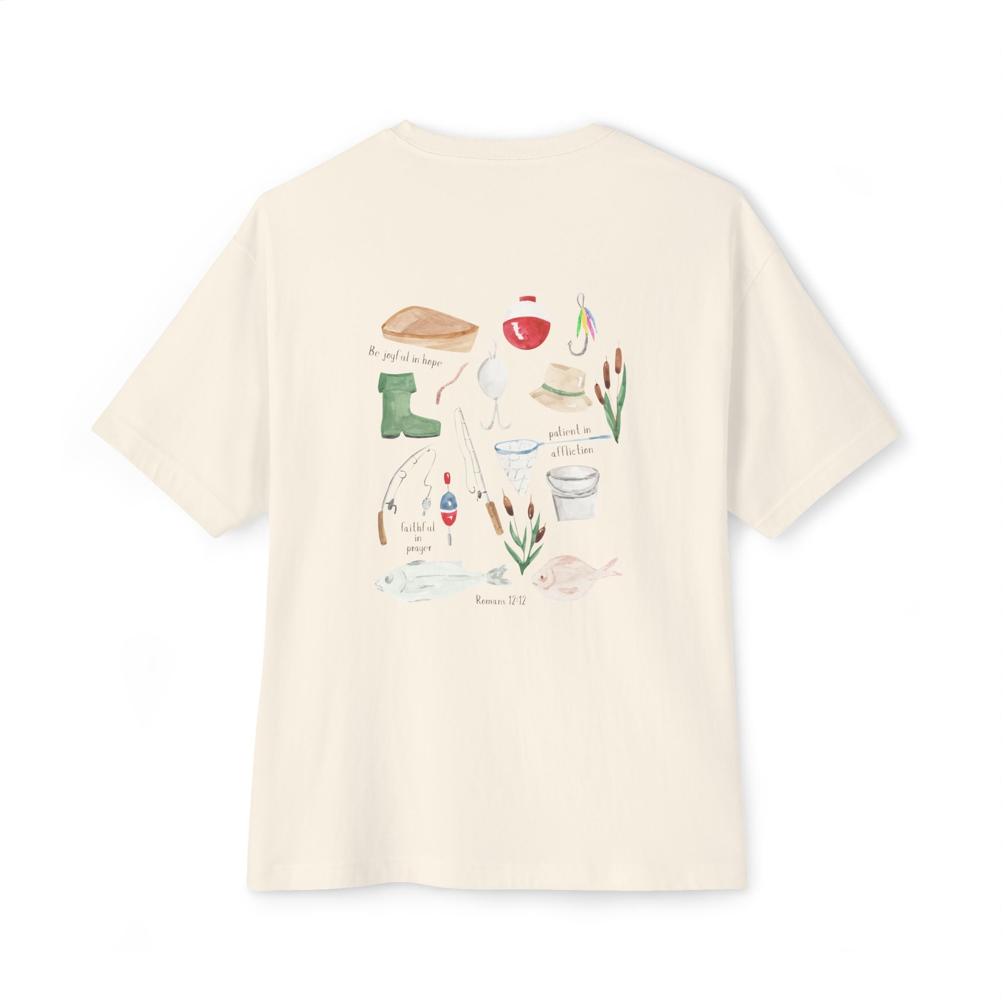 Patience & Fishing Oversized Tee