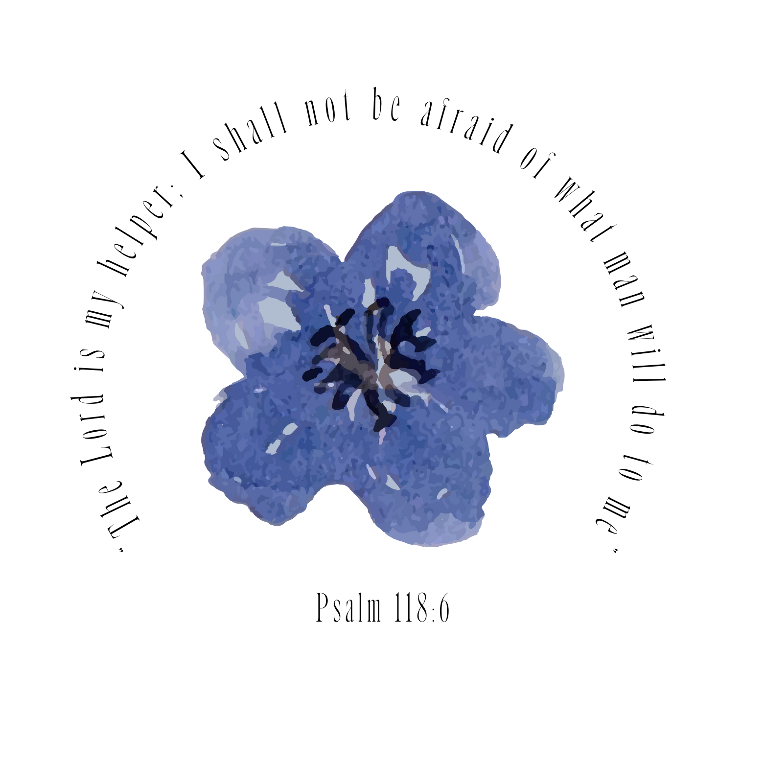 Psalm 118:6 Flower Baby Tee