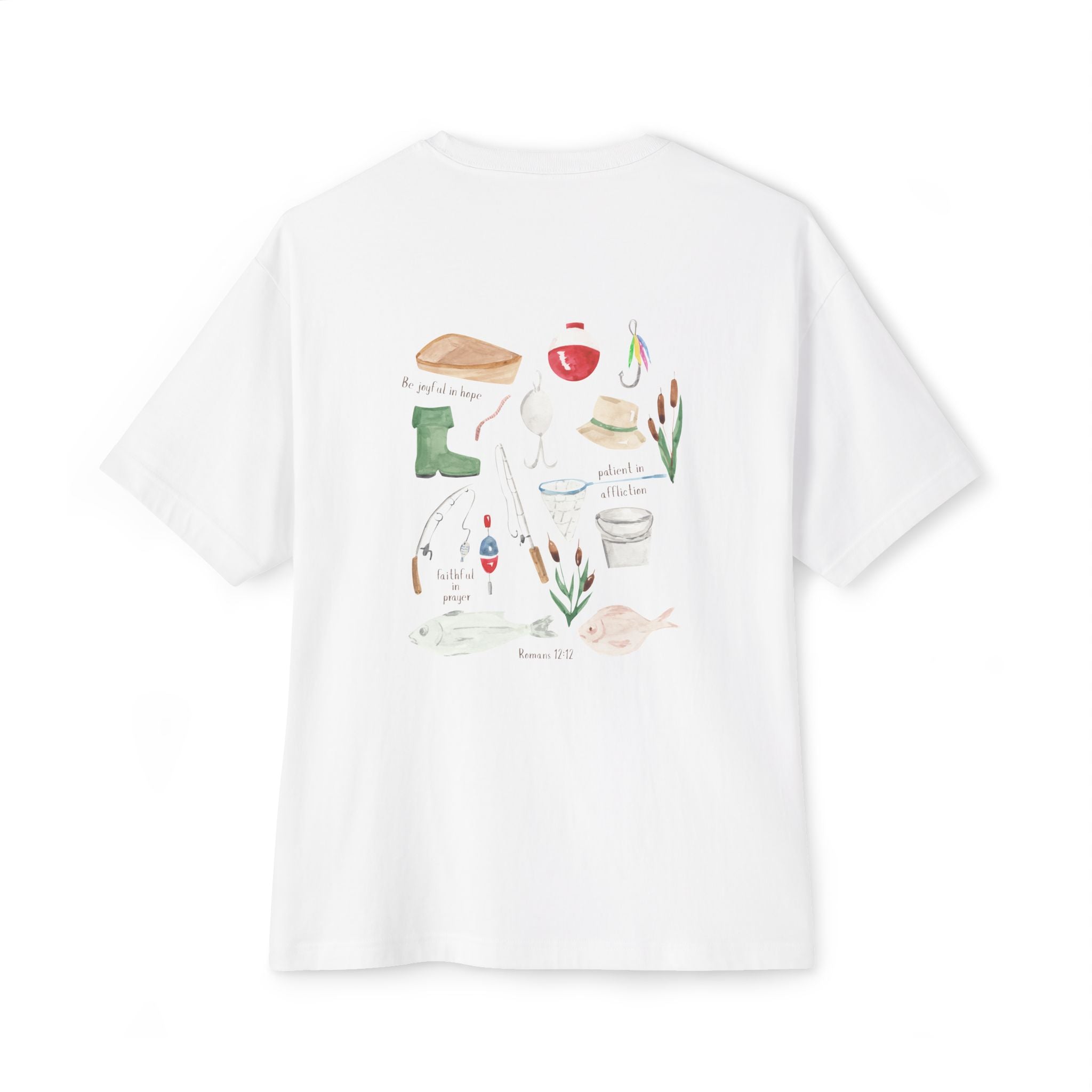 Patience & Fishing Oversized Tee