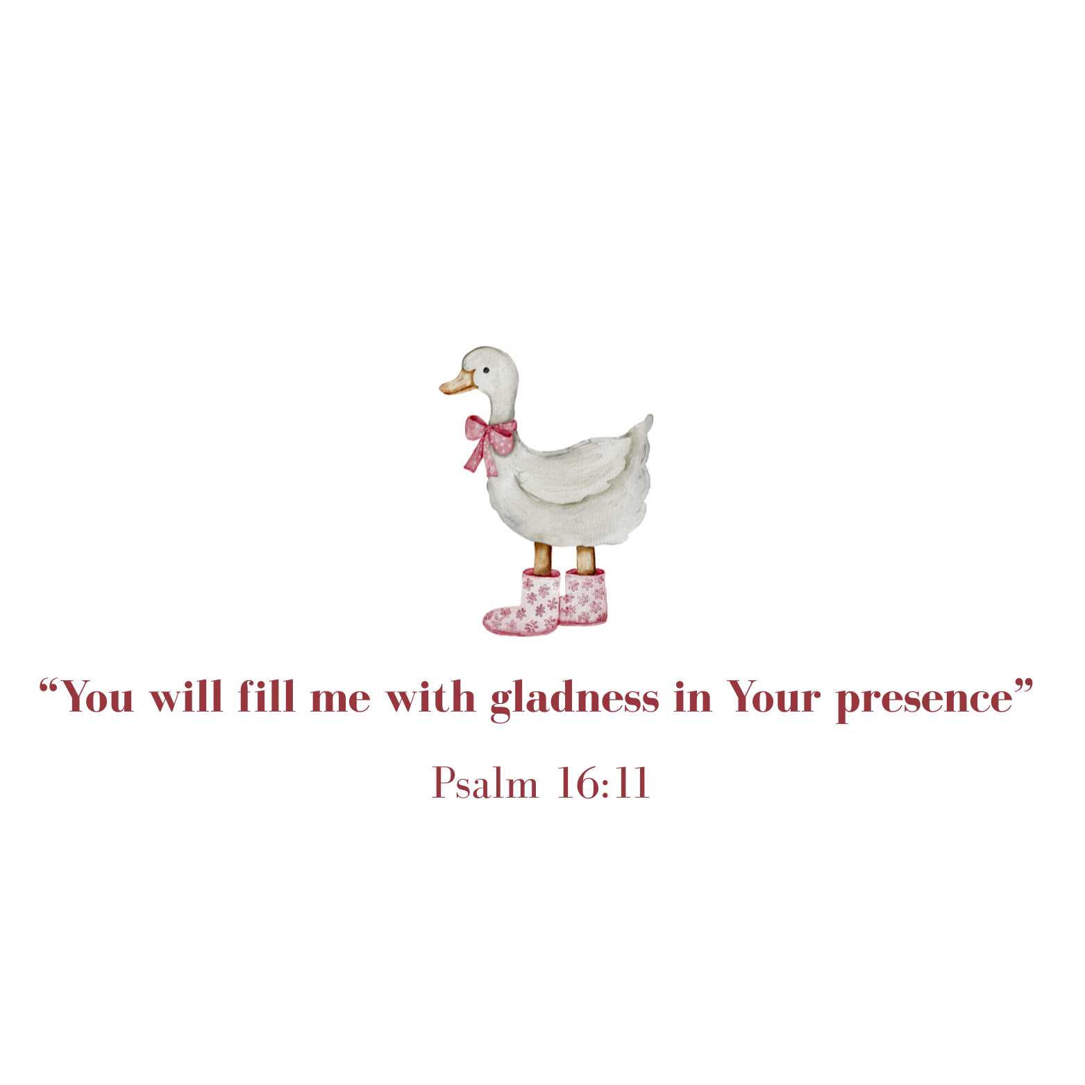 Psalm 16:11 Duck in Boots Baby Tee