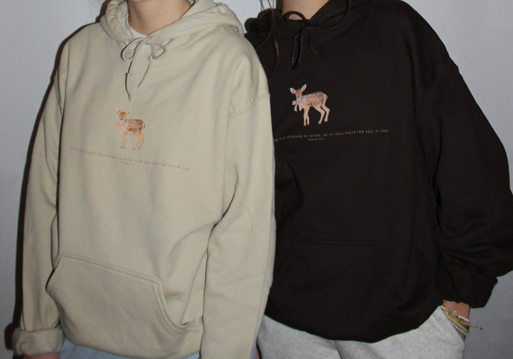 Psalm 42:1 Fawn Hoodie