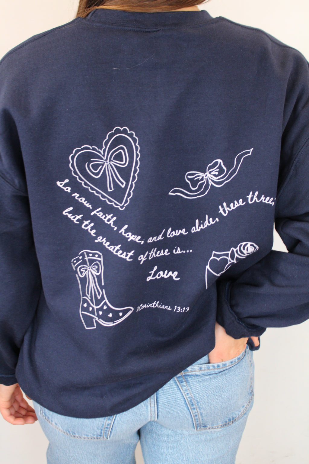 1 Corinthians 13:13 Valentines Crewneck