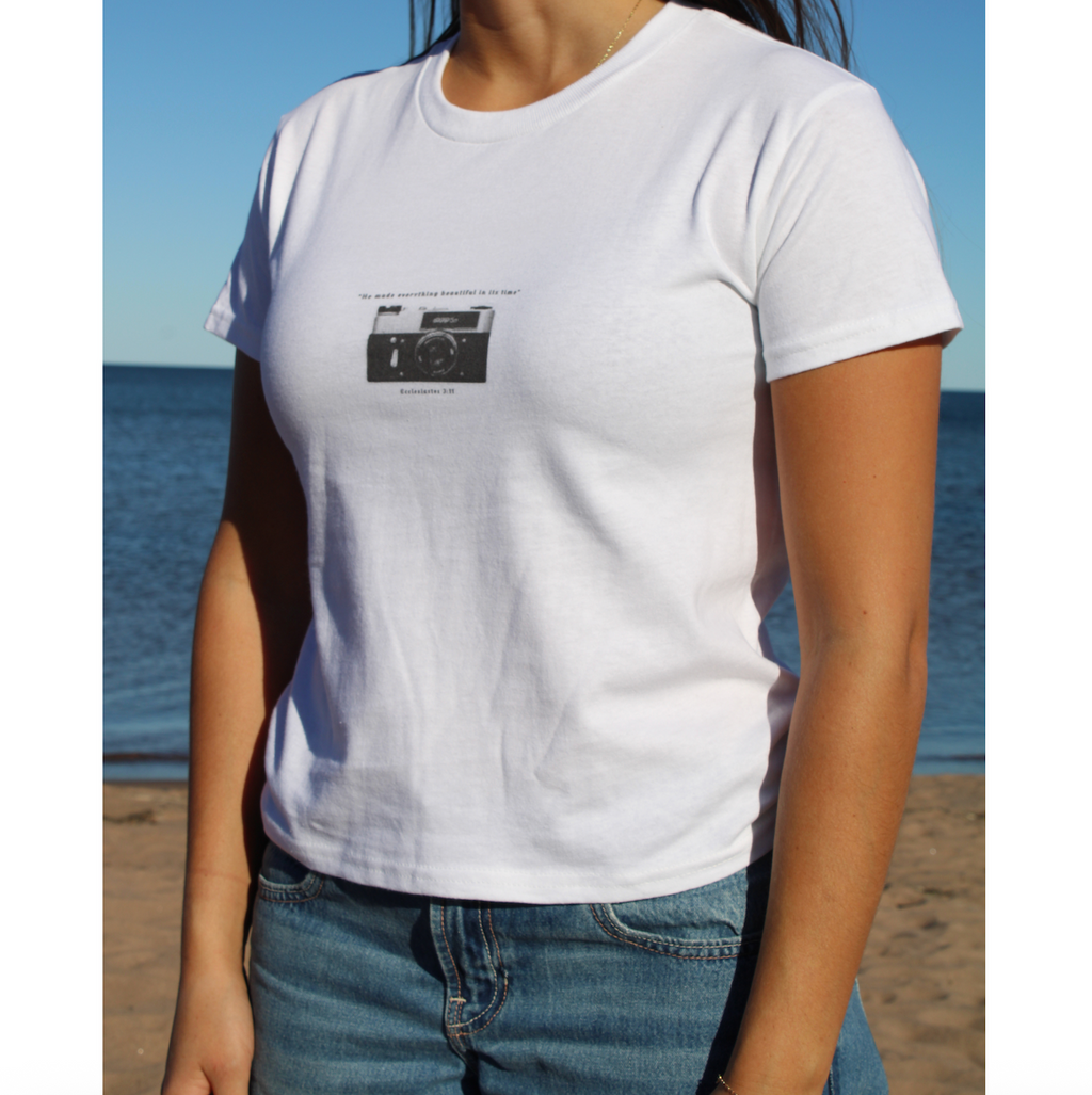 Ecclesiastes 3:11 Camera Baby Tee