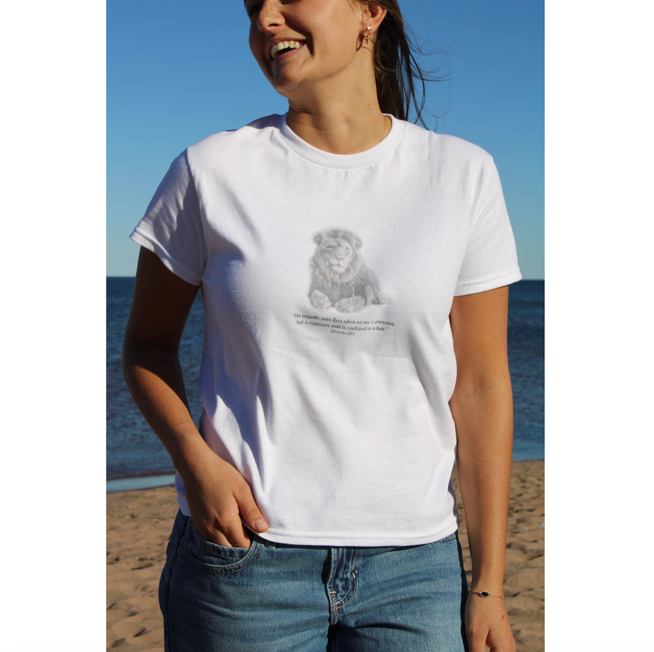 Provers 28:1 Lion Baby Tee