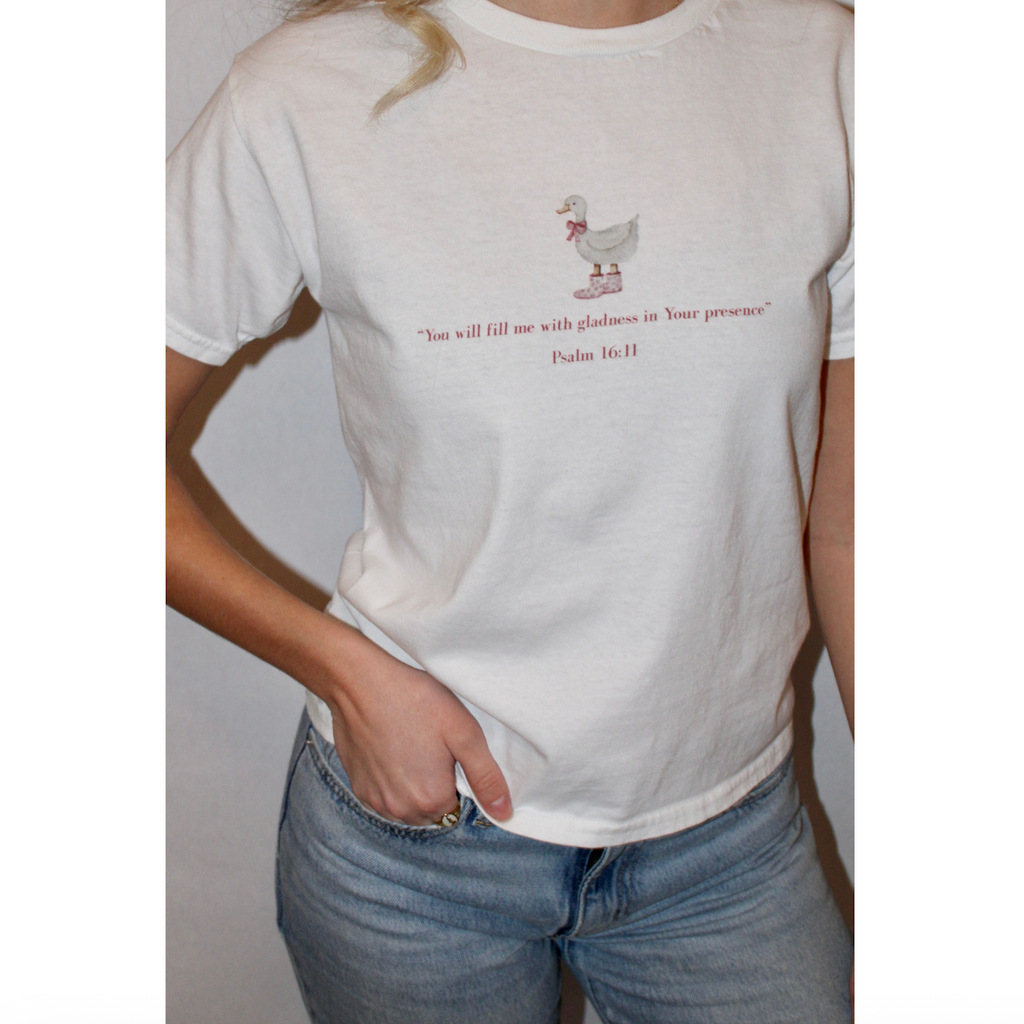 Psalm 16:11 Duck in Boots Baby Tee