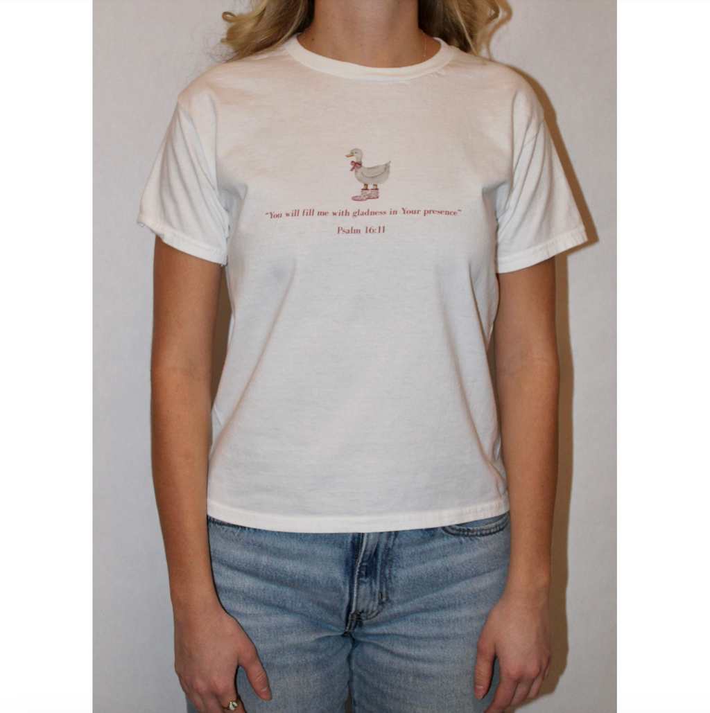 Psalm 16:11 Duck in Boots Baby Tee
