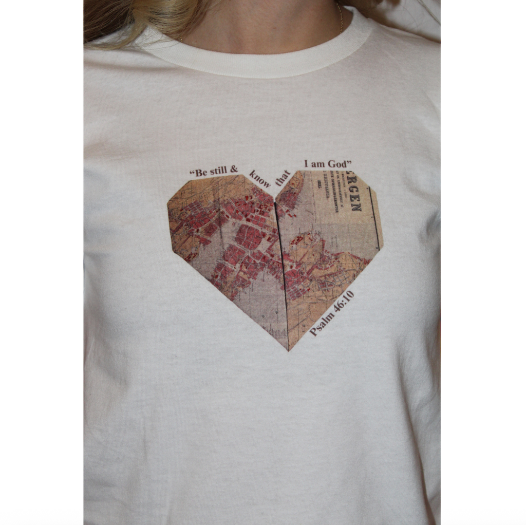Psalm 46:10 Vintage Heart Baby Tee